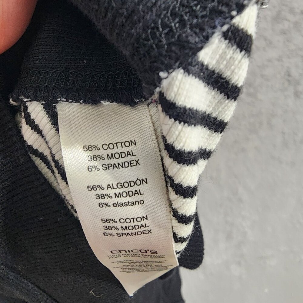 Zenergy By Chico's Womens 3/4 Sleeve Top Size 2/L Top  JCT - Picture 5 of 7